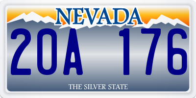 NV license plate 20A176