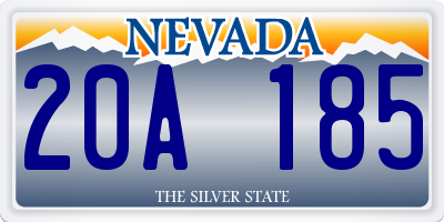 NV license plate 20A185