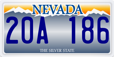 NV license plate 20A186