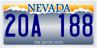 NV license plate 20A188