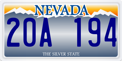 NV license plate 20A194