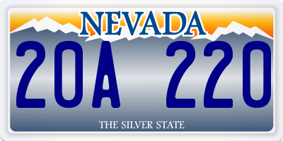 NV license plate 20A220