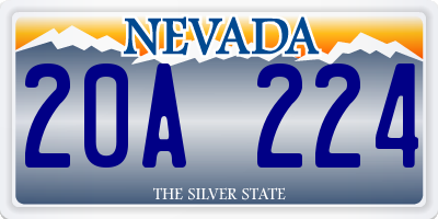 NV license plate 20A224