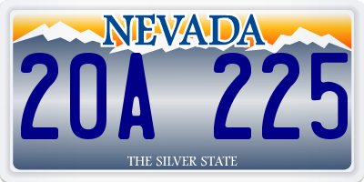 NV license plate 20A225