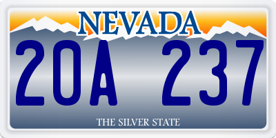 NV license plate 20A237