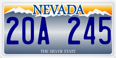 NV license plate 20A245