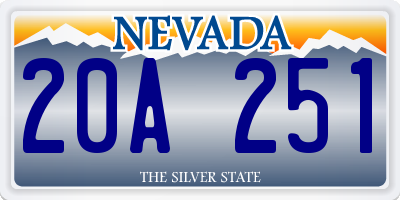 NV license plate 20A251