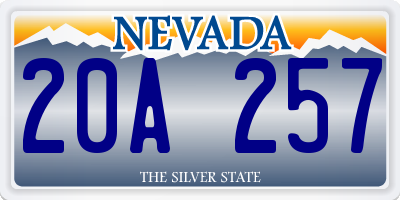 NV license plate 20A257