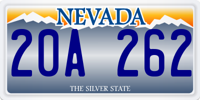 NV license plate 20A262