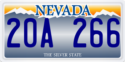 NV license plate 20A266