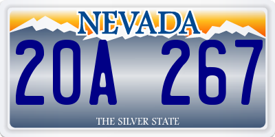 NV license plate 20A267