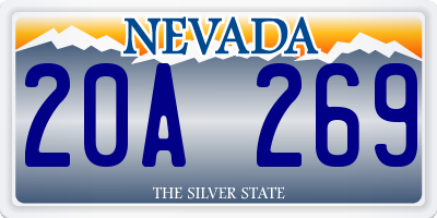 NV license plate 20A269