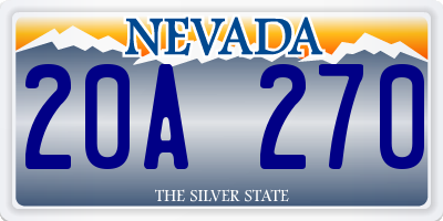 NV license plate 20A270