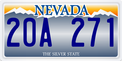 NV license plate 20A271