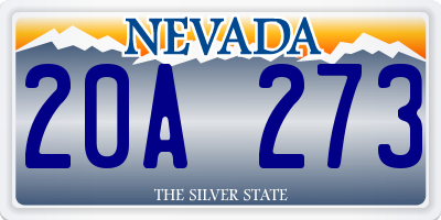 NV license plate 20A273