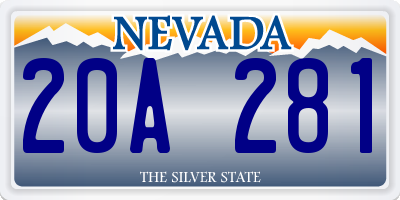 NV license plate 20A281
