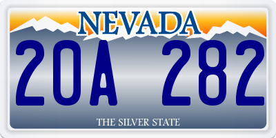 NV license plate 20A282