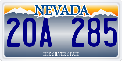 NV license plate 20A285