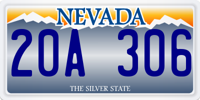 NV license plate 20A306