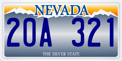 NV license plate 20A321