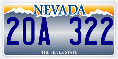 NV license plate 20A322