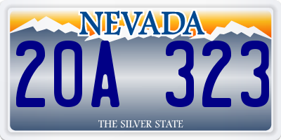 NV license plate 20A323