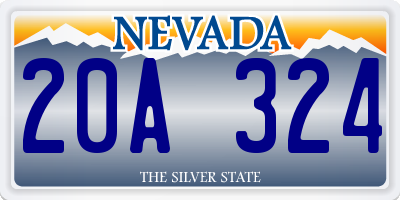 NV license plate 20A324