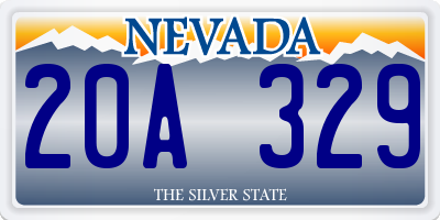 NV license plate 20A329