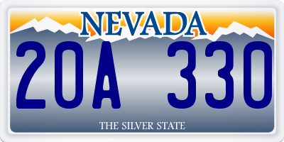 NV license plate 20A330