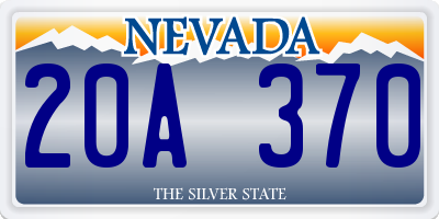 NV license plate 20A370