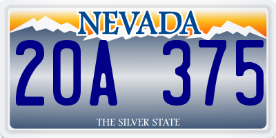 NV license plate 20A375