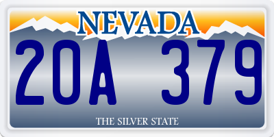 NV license plate 20A379