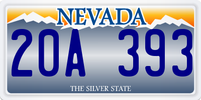 NV license plate 20A393