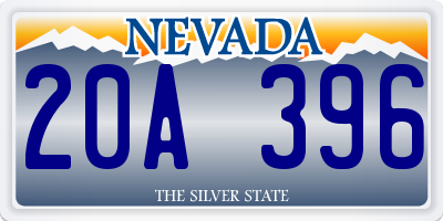 NV license plate 20A396