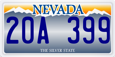 NV license plate 20A399