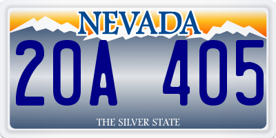 NV license plate 20A405