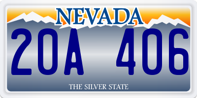 NV license plate 20A406