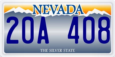 NV license plate 20A408