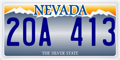 NV license plate 20A413