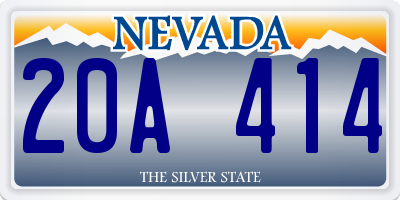 NV license plate 20A414