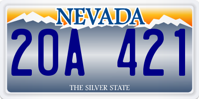 NV license plate 20A421