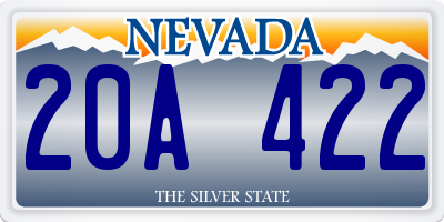 NV license plate 20A422
