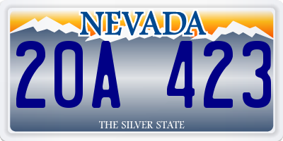 NV license plate 20A423
