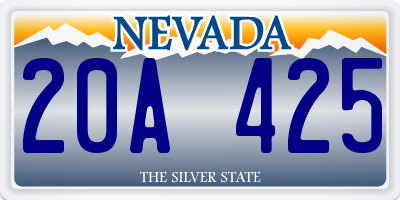 NV license plate 20A425