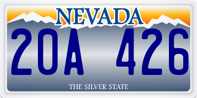 NV license plate 20A426