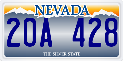 NV license plate 20A428