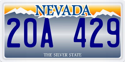 NV license plate 20A429