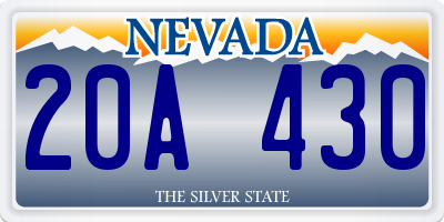 NV license plate 20A430