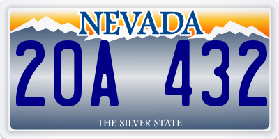 NV license plate 20A432