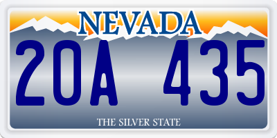 NV license plate 20A435